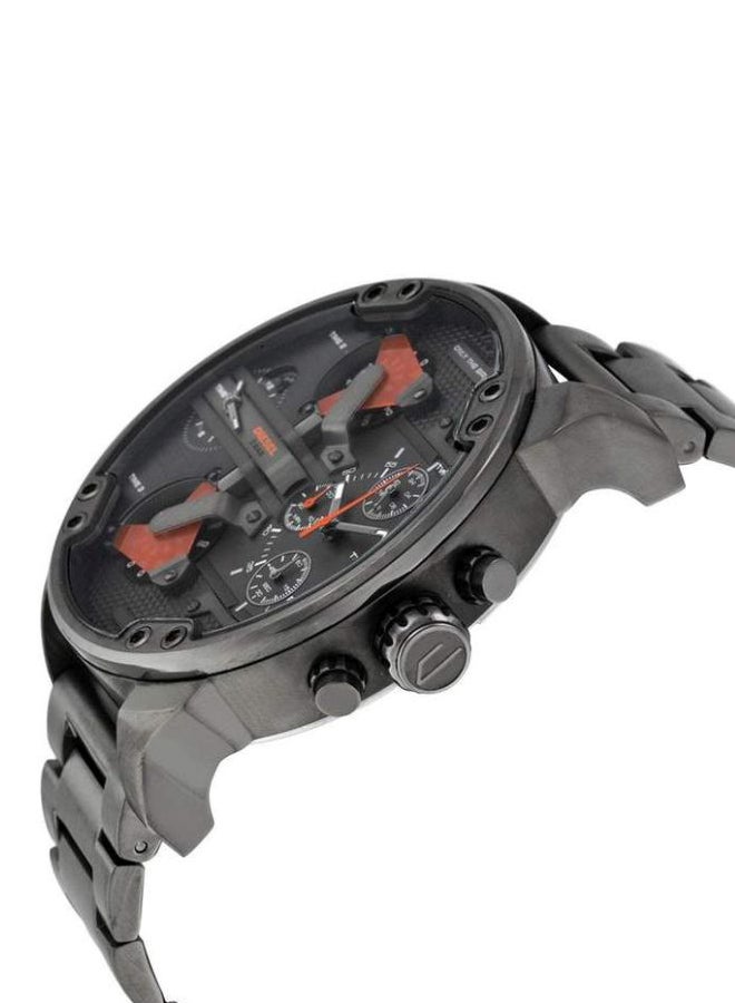 DIESEL men Mr. Daddy 2.0 Round Shape Stainless Steel Chronograph Wrist Watch 57 mm - Grey - DZ7315 - Image 3