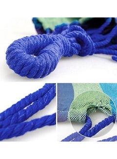 Sharpdo Outdoor Striped Pattern Canvas Hammock Blue/Green 80x280cm  - Image 5