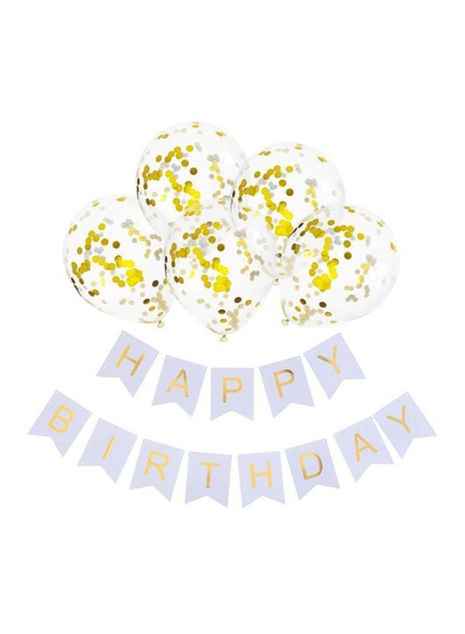 شاربدو بالونات للحفلات قابلة للنفخ بطبعة عبارة "Happy Birthday" 12بوصة 