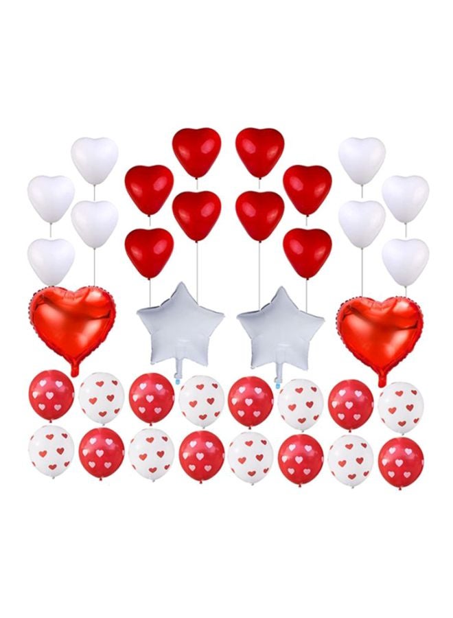 Sharpdo 36-Piece Heart Shaped Balloons Set 12inch