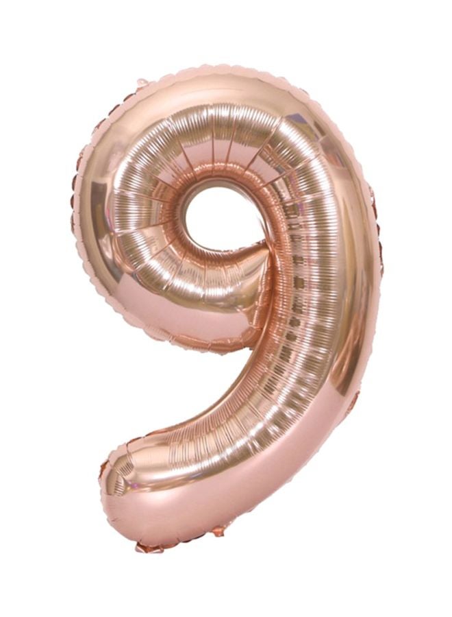 Cool Baby Inflatable Number 9 Shaped Aluminium Foil Balloon 3x5x0.2inch 