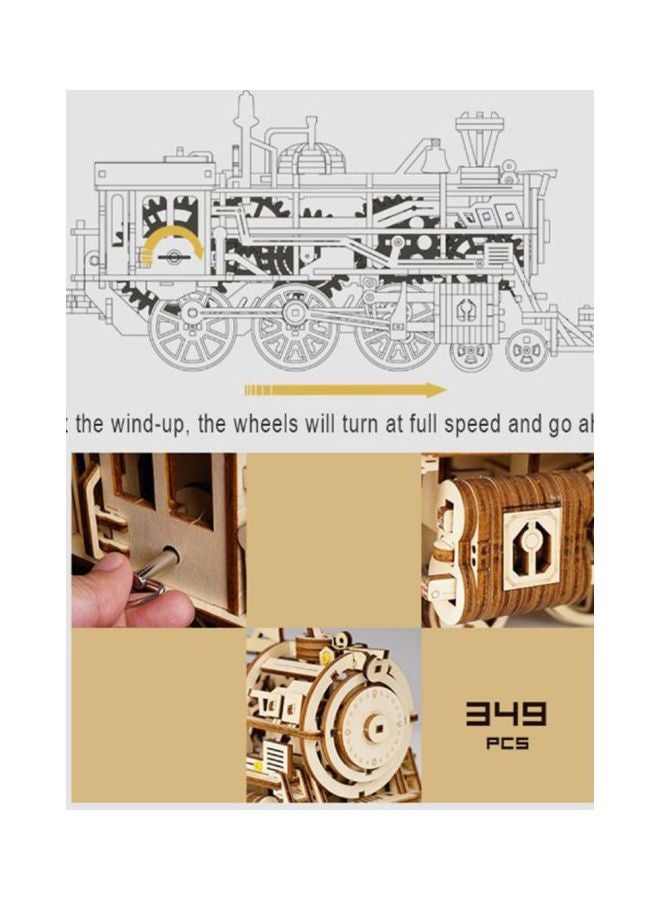 Sharpdo DIY Locomotive 3D Puzzle Toy 37x12x18.5cm - Image 2