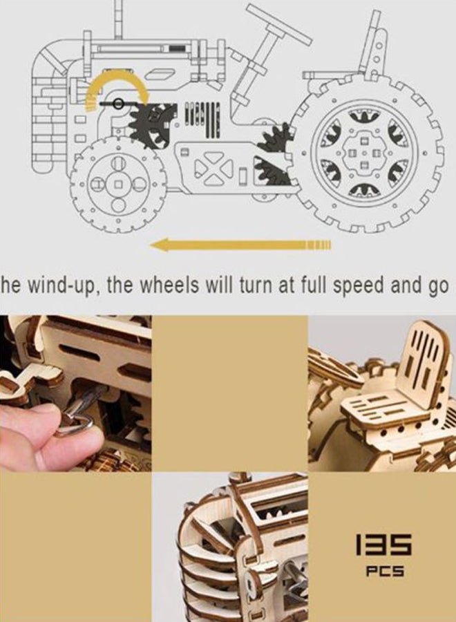 Sharpdo DIY Tractor 3D Puzzle Toy 23.8x11.8x14cm  - Image 2