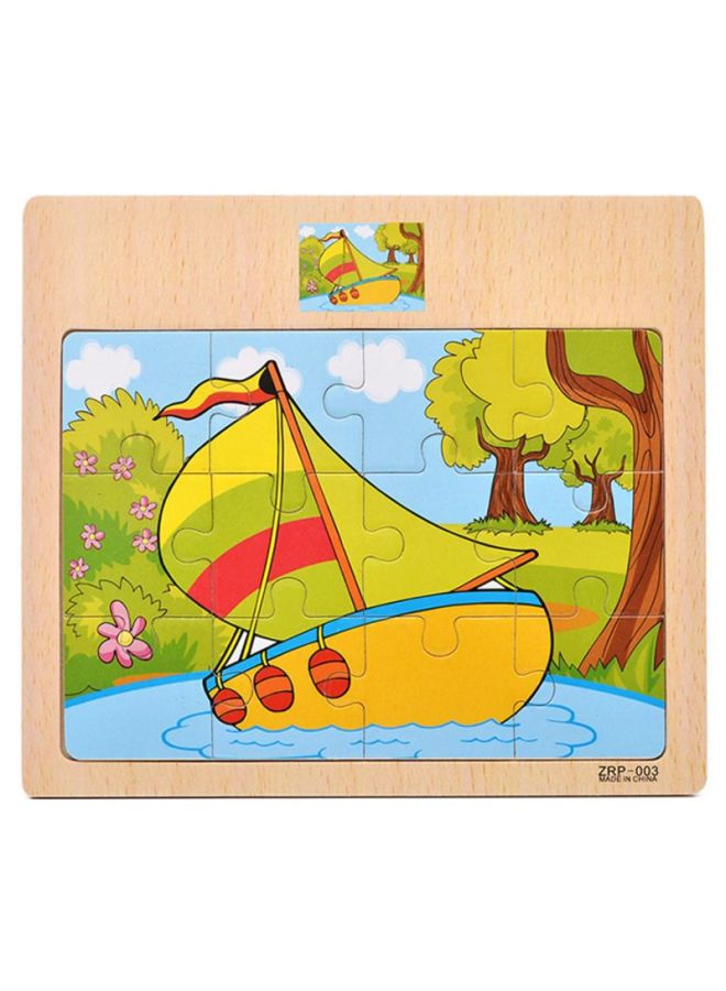 Cool Baby Early Learning 3D Cartoon Traffic Jigsaw Puzzle 17x15x1cm - Image 1