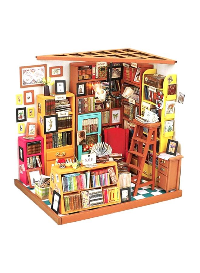 Sharpdo DIY Library House Wooden Jigsaw Puzzle 225x185x190cm - Image 1
