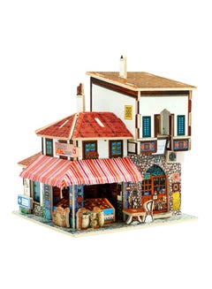 Sharpdo DIY Turkish Style Spice Market Wooden House Model Puzzle 16x14x17.5cm  - Image 1