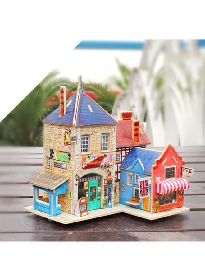 Sharpdo DIY British Style Shop Wooden House Puzzzle 17.6x14.5x18.5cm - Image 3