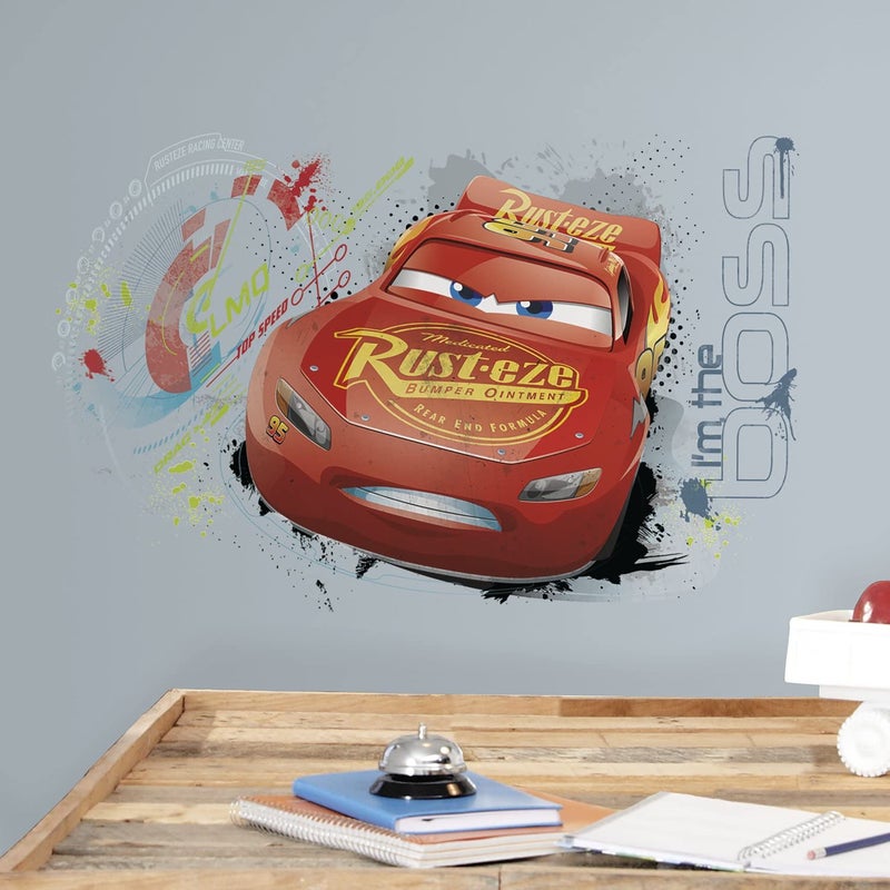RoomMates Disney Pixar Cars 3 Lightning Mcqueen Peel And Stick Wall Decal  - Image 3
