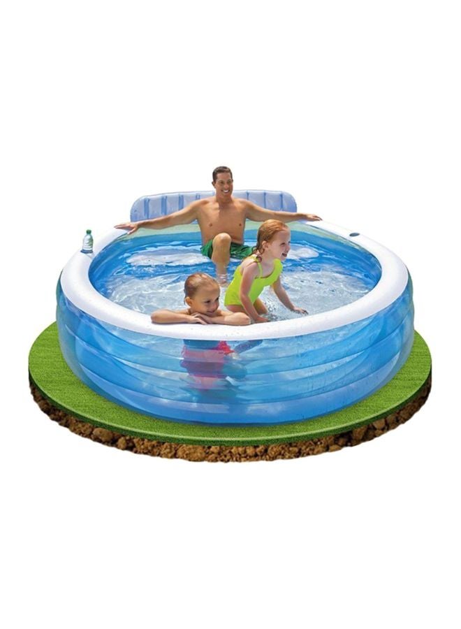 INTEX Center Family Lounge Pool (224cm x 216cm x 76cm) 224x76x216cm - Image 3