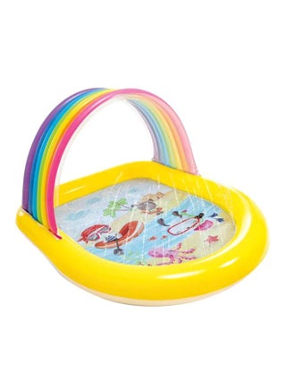 Inflatable Portable Outdoor Foldable Lightweight Rainbow Arch Spray Pool 147x130x86cm - v1608371888/N33659583A_1