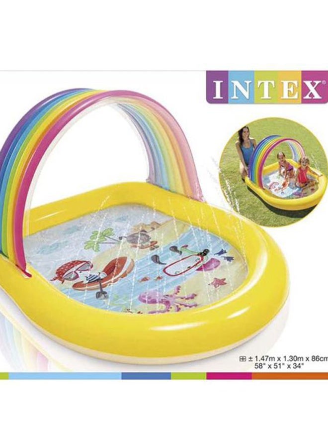 INTEX - Inflatable Portable Outdoor Foldable Lightweight Rainbow Arch Spray Pool 147x130x86cm - Image 1