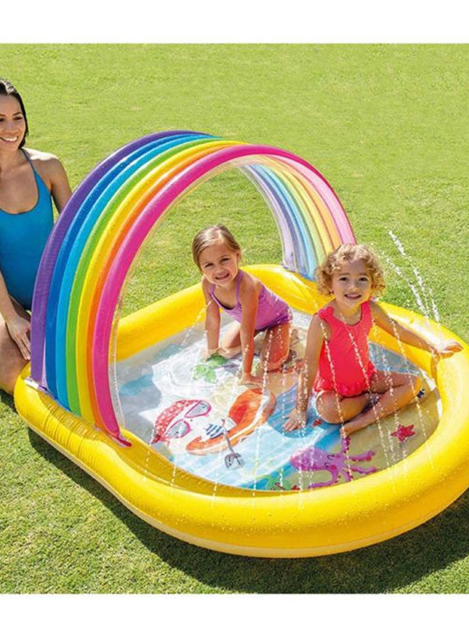 INTEX - Inflatable Portable Outdoor Foldable Lightweight Rainbow Arch Spray Pool 147x130x86cm - Image 1