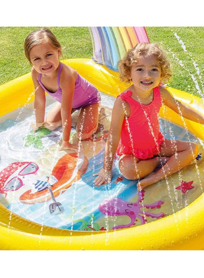 INTEX - Inflatable Portable Outdoor Foldable Lightweight Rainbow Arch Spray Pool 147x130x86cm - Image 1