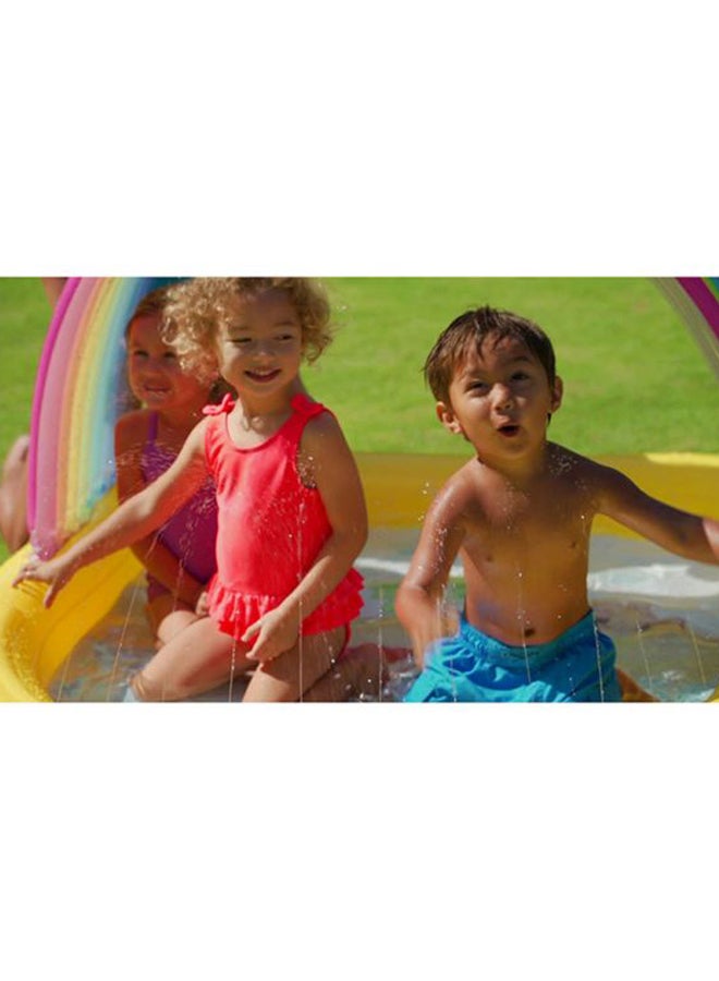 INTEX - Inflatable Portable Outdoor Foldable Lightweight Rainbow Arch Spray Pool 147x130x86cm - Image 1