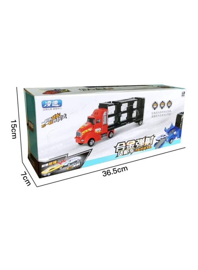 Sharpdo 1:64 Vehicles Transport Truck With 6 Die-cast Car Set 7x36x15cm - Image 2