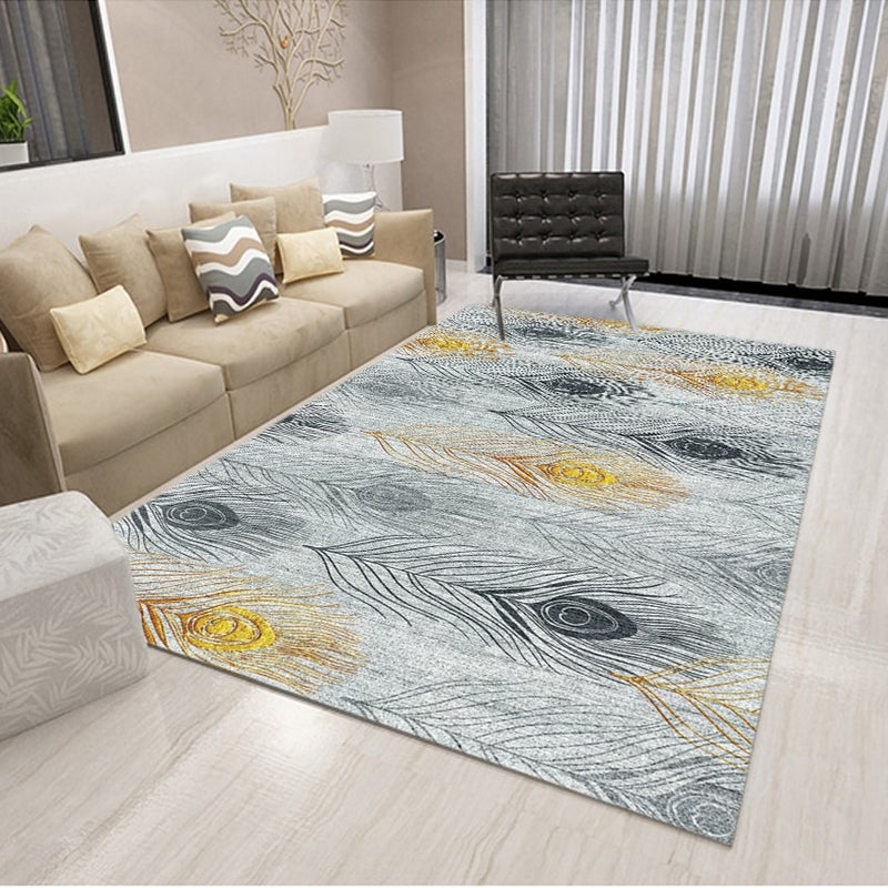 1-Piece Fashion Simple Modern Persian Style Plant Print Living Room Rug Multicolour 60x90cm - Image 1