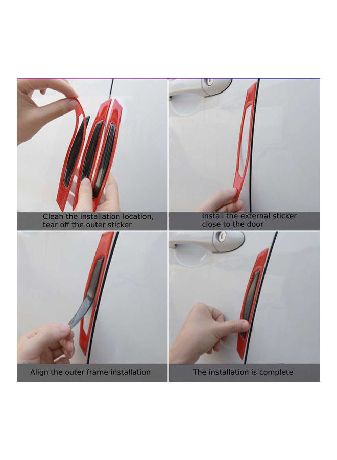 Carbon Fiber Car Reflective Strip Door Warning Reflector - Image 2