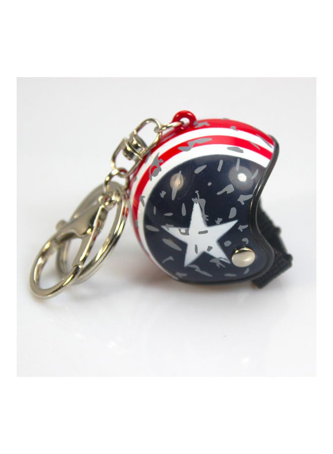 Generic Star Pattern Helmet Design Car Motorcycle Keychain