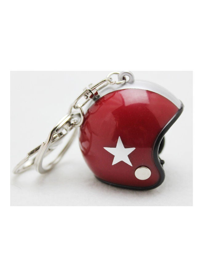 Generic Star Pattern Helmet Design Car Motorcycle Keychain