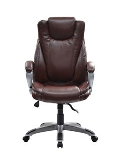Blitzed Executive Office Chair Brown/Silver 79x36x64cm  - Image 1