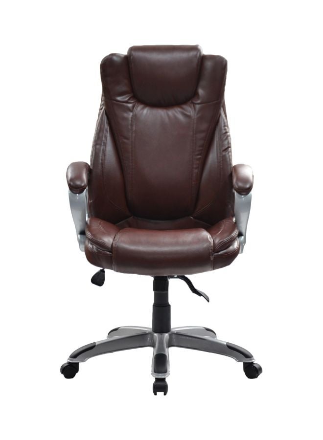 Blitzed Executive Office Chair Brown/Silver 79x36x64cm - Image 1