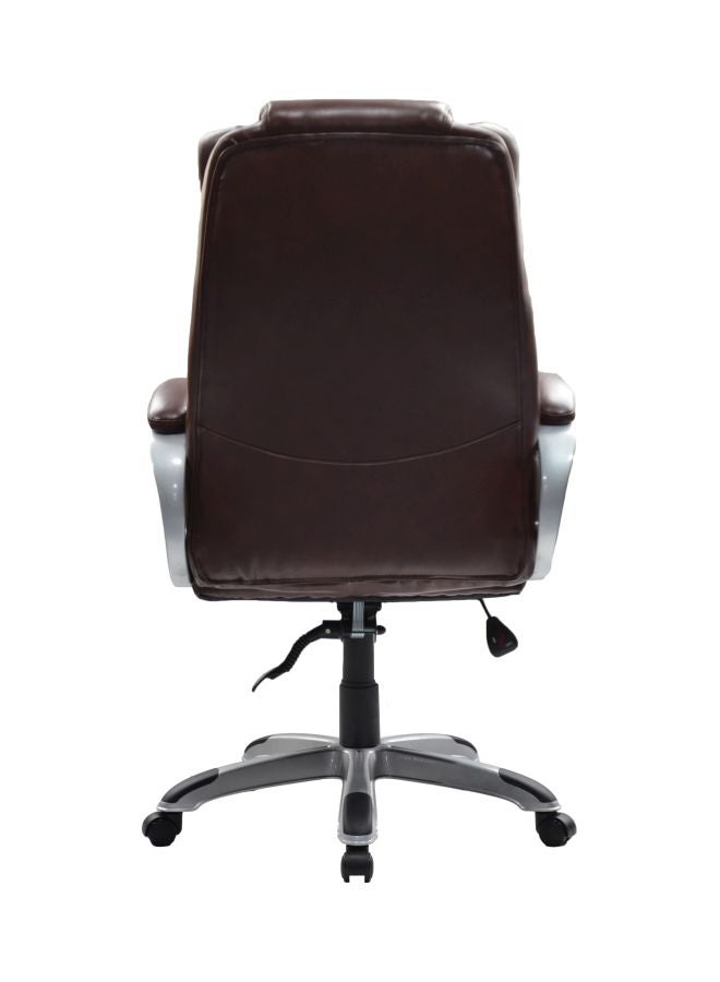 Blitzed Executive Office Chair Brown/Silver 79x36x64cm - Image 2