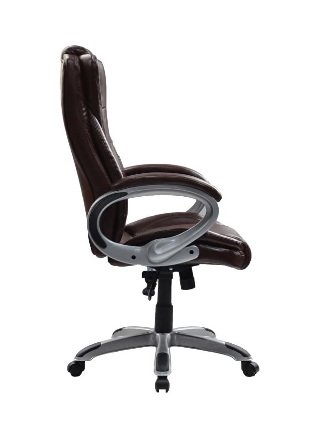 Blitzed Executive Office Chair Brown/Silver 79x36x64cm - Image 3