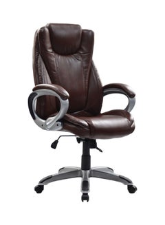 Blitzed Executive Office Chair Brown/Silver 79x36x64cm  - Image 4
