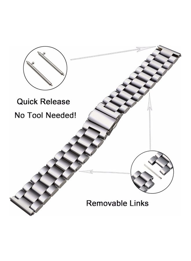 Generic unisex Replacement Stainless Steel Watch Band For Ticwatch/Moto 360 2nd 460/Samsung Gear S3/Huawei GT  - Image 4
