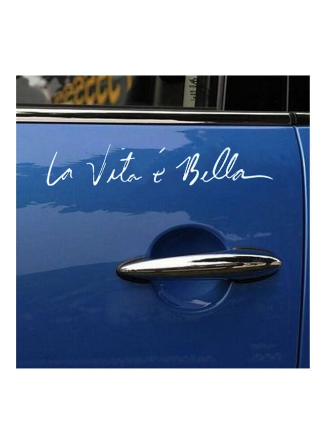"ملصق عاكس للسيارة بتصميم عبارة "La Vita E Bella" - Image 3
