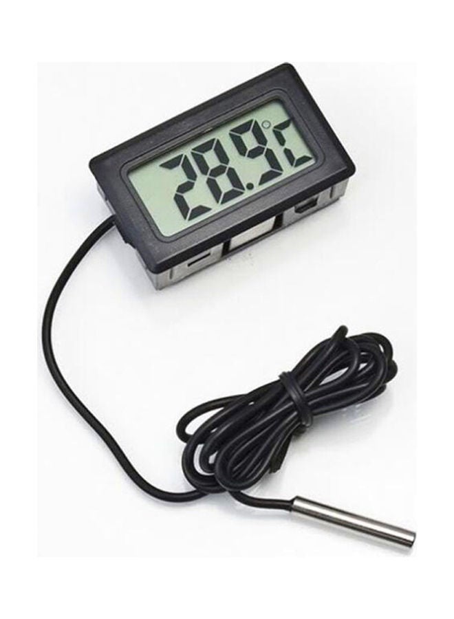 مقياس حرارة رقمي صغير بشاشة LCD لحوض السمك أسود 7 x 7 x 7سم - Image 1