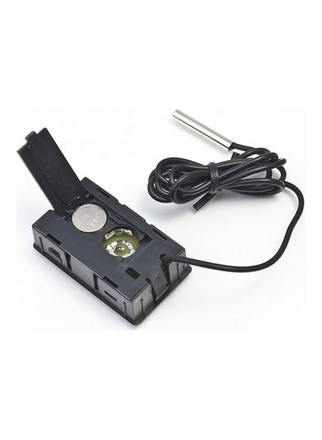 مقياس حرارة رقمي صغير بشاشة LCD لحوض السمك أسود 7 x 7 x 7سم - Image 2