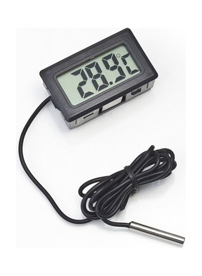 مقياس حرارة رقمي صغير بشاشة LCD لحوض السمك أسود 7 x 7 x 7سم - Image 3