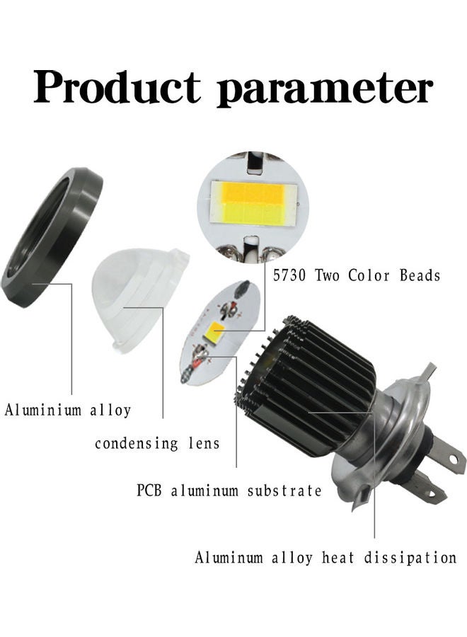 Generic - H4 H6 BA20D LED Motorcycle Headlight Bulb - Image 1