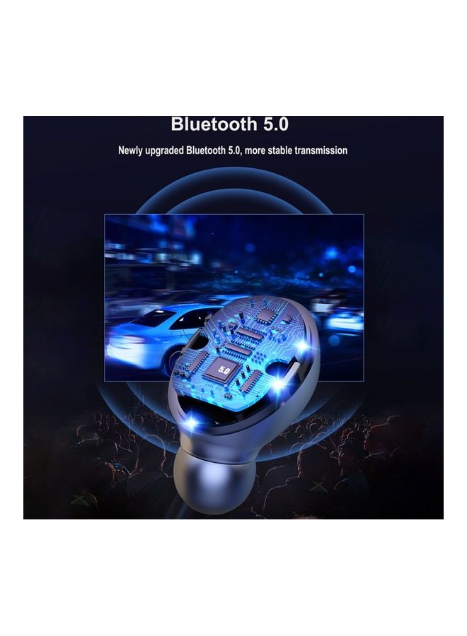 F9-5 TWS Bluetooth 5.0 Wireless Smart Touch Earphones White  - Image 3