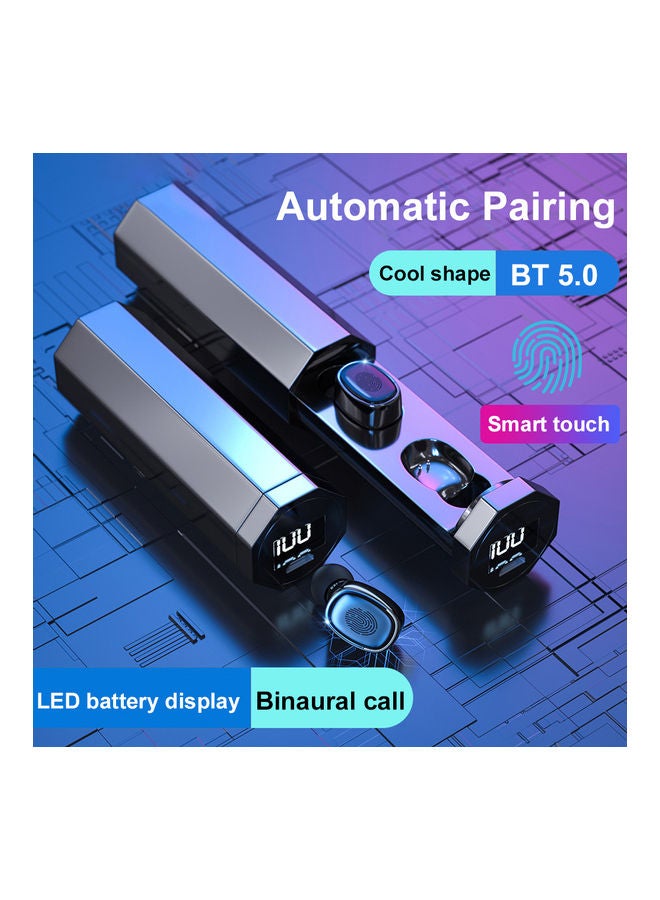 TWS-03 Bluetooth 5.0 Wireless Smart Touch Earphones Black - Image 2