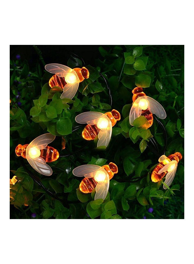 شريط إضاءة LED يعمل بالطاقة الشمسية على شكل نحلة أبيض دافئ - Image 3
