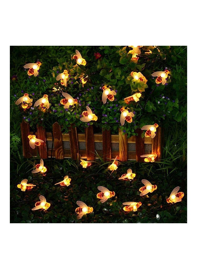 شريط إضاءة LED يعمل بالطاقة الشمسية على شكل نحلة أبيض دافئ - Image 4