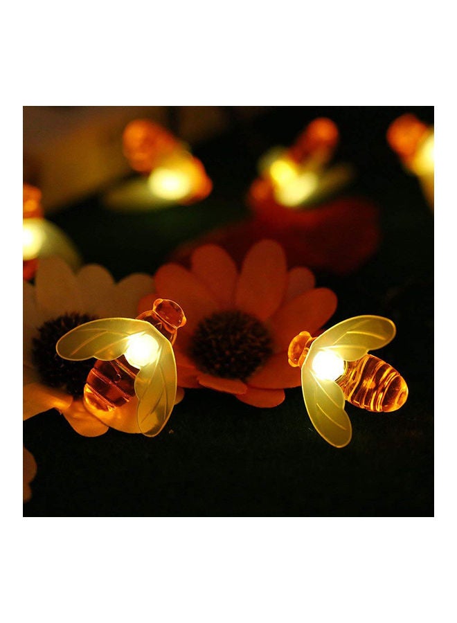 شريط إضاءة LED يعمل بالطاقة الشمسية على شكل نحلة أبيض دافئ - Image 5