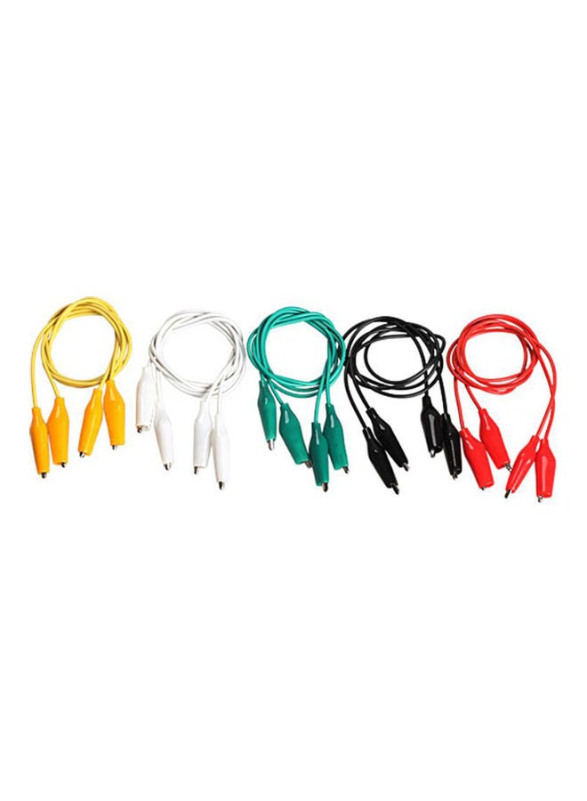Generic 5 Pcs 50CM Colorful Crocodile Clips Cable Double Ended Jumper Test Leads Electronics Connecting Wire multicolor 12*12*12cm  - Image 2