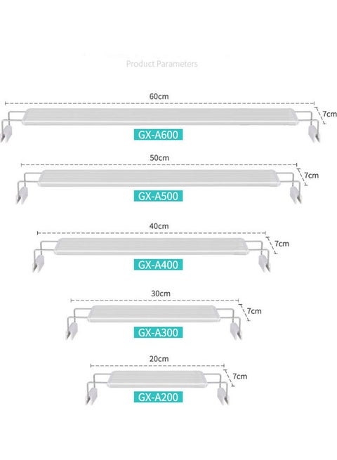 LED Lamp With Extensible Clip White 41 x 41 x 41cm