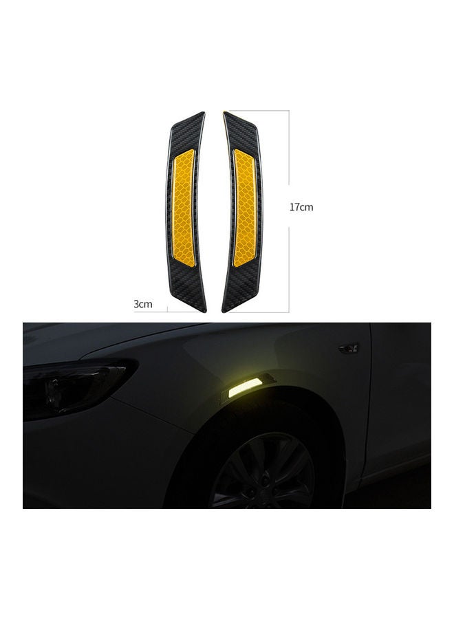 Car Reflective Strip Door Warning Reflector Carbon Fiber Universal Luminous Stickers Decals - Image 1