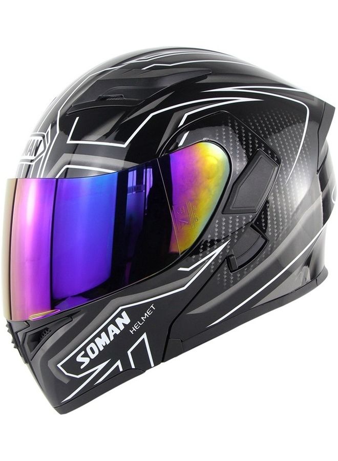 Double Lens Flip-Up Motorcycle Helmet