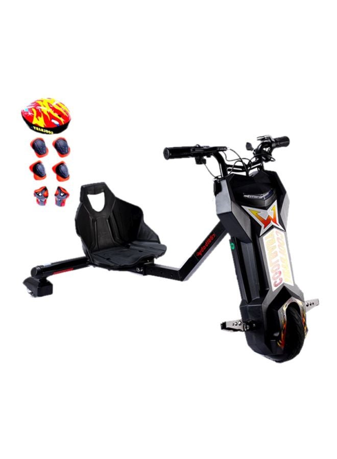 Cool Baby Double Seat Drifting Electric Super Power Scooter 360 Degree Drift Car High Speed & Bluetooth & Adjustable 3 Wheel Toy Black 70x53x20cm - Image 1