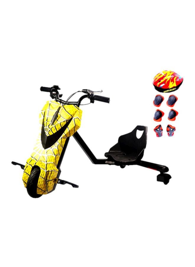 Cool Baby Drifting Electric Super Power Scooter 360 Degree Drift Car High Speed & Bluetooth & Adjustable 3 Wheel Toy Yellow - Image 1