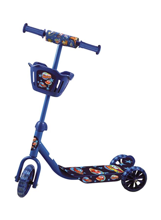 Cool Baby 3-Wheel Front Basket Pattern Kick Scooter Blue - Image 1
