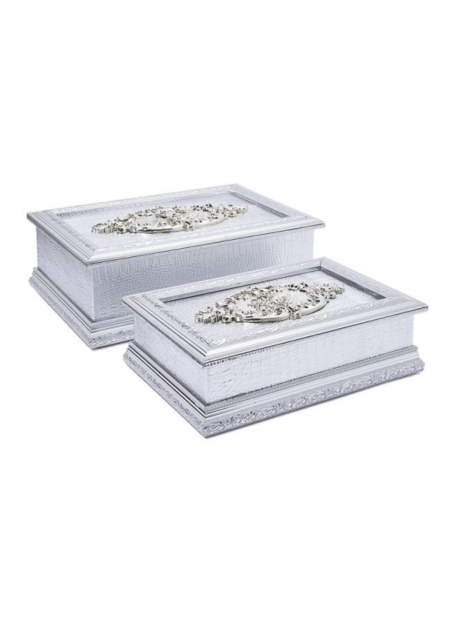 Silver Tag 2-Piece Jewellery Box Set - Image 1