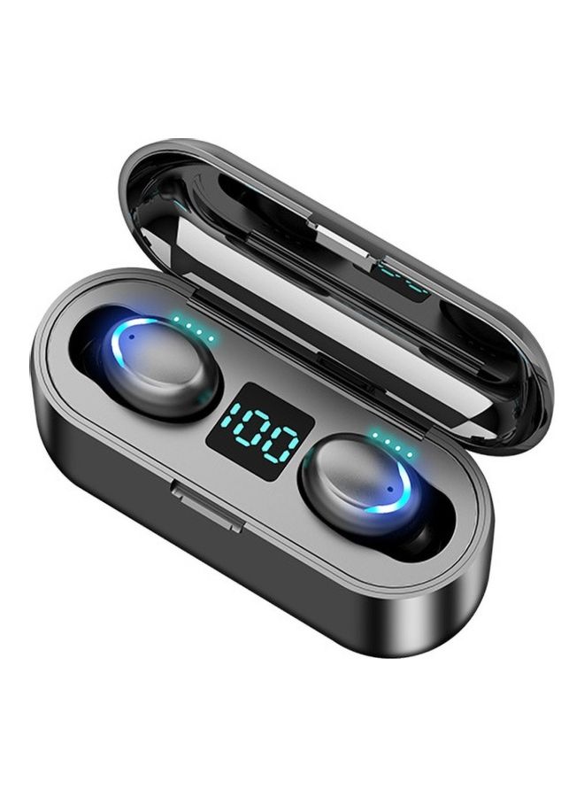 سماعة أذن TWS لاسلكية تعمل بالبلوتوث 5.0 ومزودة بتقنية اللمس الذكي طراز F9-5 أسود - Image 1