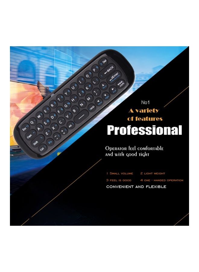 Generic - Mini Wireless Keyboard Air Mouse IR Remote Control Black - Image 1