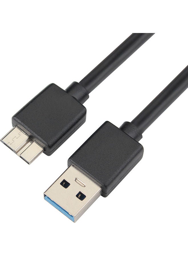كابل بيانات USB 3.0 A ذكر إلى مايكرو B ذكر لمحرك الأقراص الصلبة أسود - Image 2